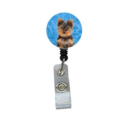 Carolines Treasures Yorkie Puppy And Yorkshire Terrier Retractable Badge Reel KJ1230BU-BR